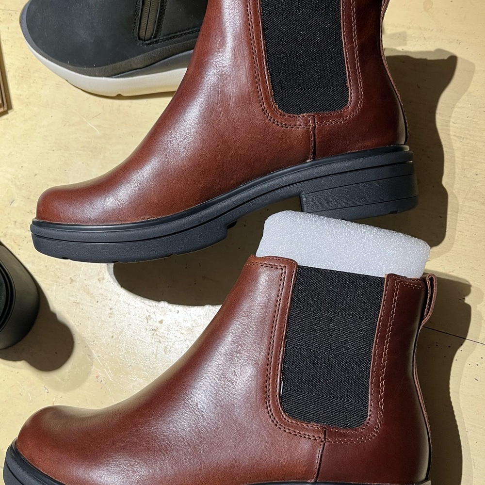 Elegant Brown Leather Ankle Boots